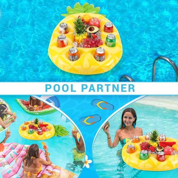 Flydende drikkeholder til pool, flydende cabana-bar, drikkeholder til spabad til voksne, oppusteligt pooltilbehør