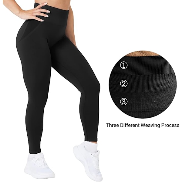 TAYOEA Sportleggings för damer - Kompression, Slim Fit & Ogenomskinliga - Perfekta för Yoga, Träning & Fitness S