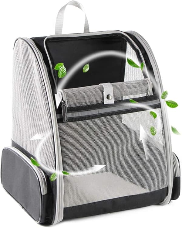 Innovative Traveler Bubble Rygsæk Kæledyrstransporttaske til Katte og Hunde (Sort)