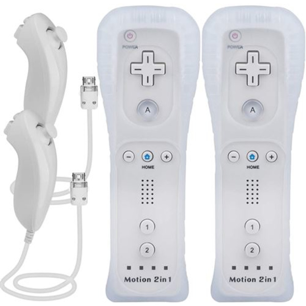 2x 2 i 1 Integrerad Wiimote Motion Plus-handkontroll och Nunchuk