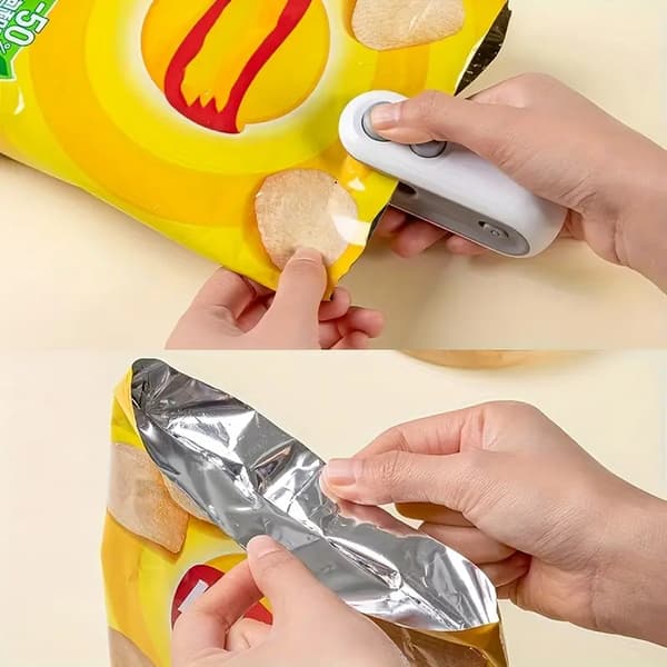 Snackförseglingsmaskin liten hushållsförseglare mini förseglingsmaskin handtryck laminator plastpåse förseglingsartefakt