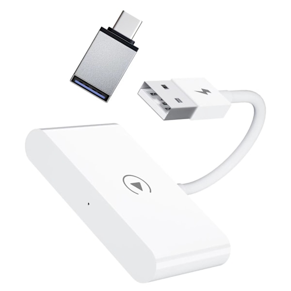 Langallinen langattomaksi CarPlay-sovitin USB-liitäntä Plug and Play -toiminnolla, sujuva Carplay-dongle-laatikko iPhonelle, tasainen pinta