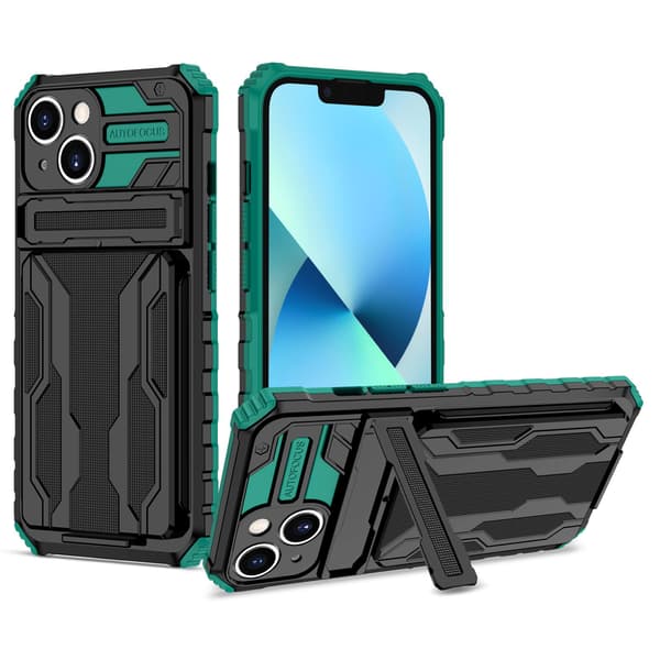 iPhone 13 - Pungcover med Kortpladser og Kickstand Blå
