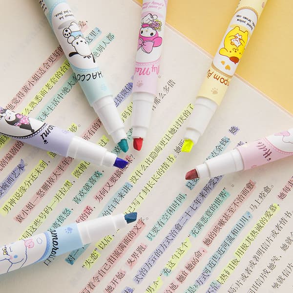 e Sanrio Højlys 6 Boxet høj kvalitet farveblyant