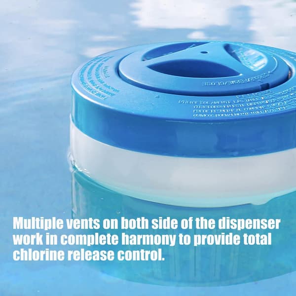 Flydende klordispenser Pool Spa Klor Brom Float 7 tommer Stor kapacitet Flydende klordispenserholder til 3 tommer kemikalier