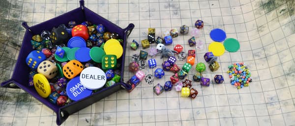 SmartDealsPro Dobbeltfarvede polyedriske terninger sæt med poser til D&D DND RPG MTG dungeon og drager bordplade rollespil