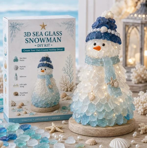 Gør-det-selv 3D Havglas Kunstsæt - Kyst- og Juleserie D