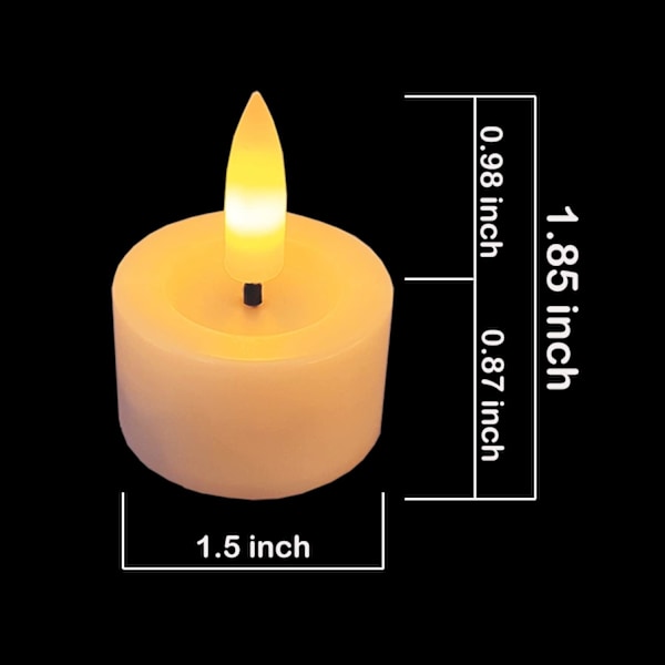 Batteridrivna TeLjus med Timer Fjärrkontroll, Låg V