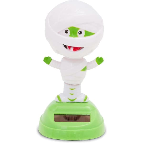 Halloween Solar Dancing Toys 4-Pack, Solar-Powered Bobblehead Figures for Car Dashboard Decoration