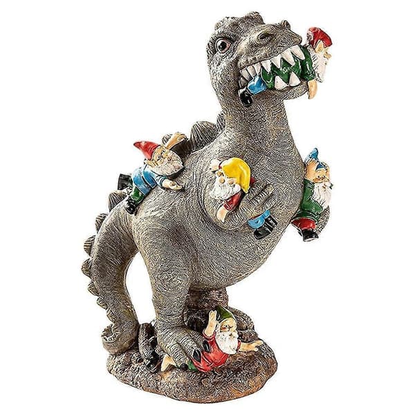 dinosaur, alv, statue, hage, figur, dinosaur, spiser, gnomer, hage, utendørs, interiørdesign-MXBC
