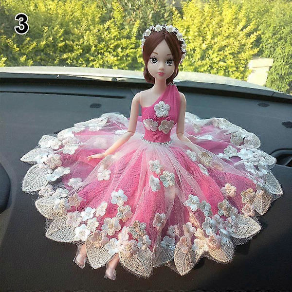 Rörlig Ledad Prinsessa Docka 30cm Spets Bröllopsklänning Set Barnleksak Flickor Present