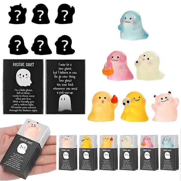 Mystery Mini Luminous Ghost Blind Box - Lelut pöydälle, hyllylle ja juhlakoristeeksi Ghost1 Ghost1 6pcs