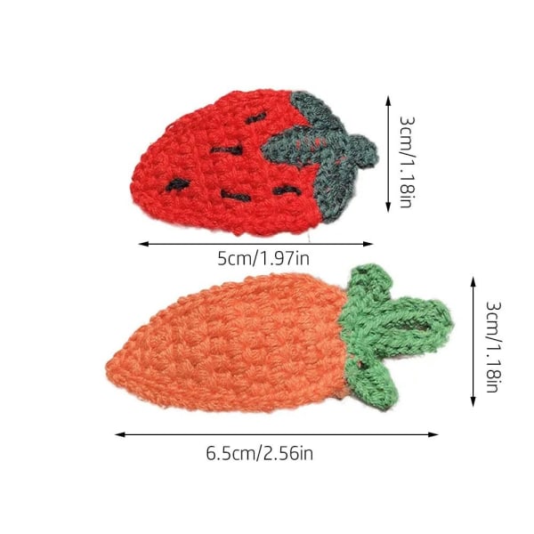 Piirretty hedelmä hiuspidikkeet Lapsen hiuspidike Porkkana PORKKANA carrot carrot