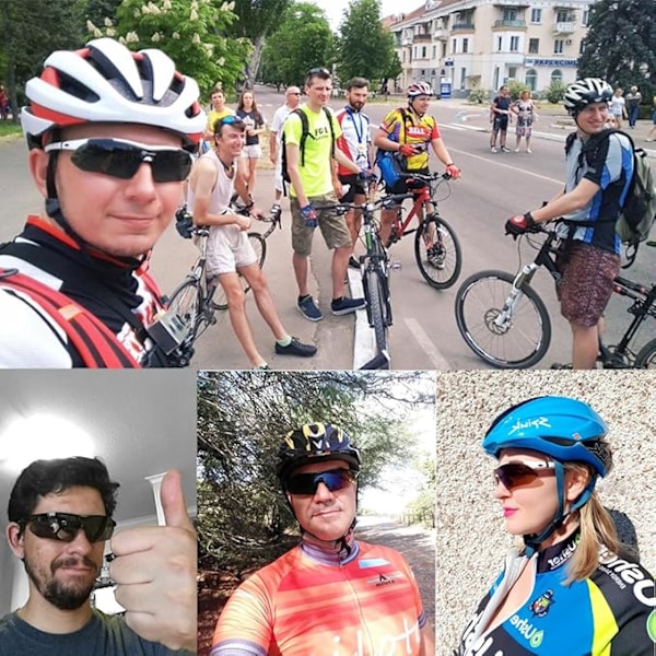 ROCKBROS Polariserende Solbriller Cykelbriller Sportsbriller til Udendørs Sport Cykling Løbetur Fiskeri Golf (savrt)