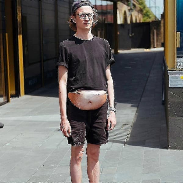 Waterproof PU Fanny Pack with 3D Design, Hands-Free Storage with Large Capacity for Everyday Use 1-medium hair