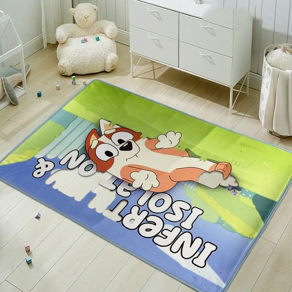 Bluey Blå Hund Hem Plats Matta Sovrum Badrum Entré Golvmatta 75*120 Blue Dog Floor Mat
