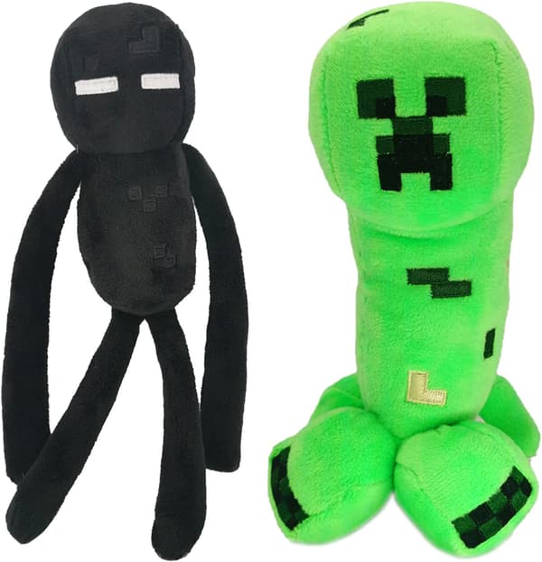 Enderman Creeper Plysj 10 tommer/7 tommer Enderman Creeper 2 stk dukker