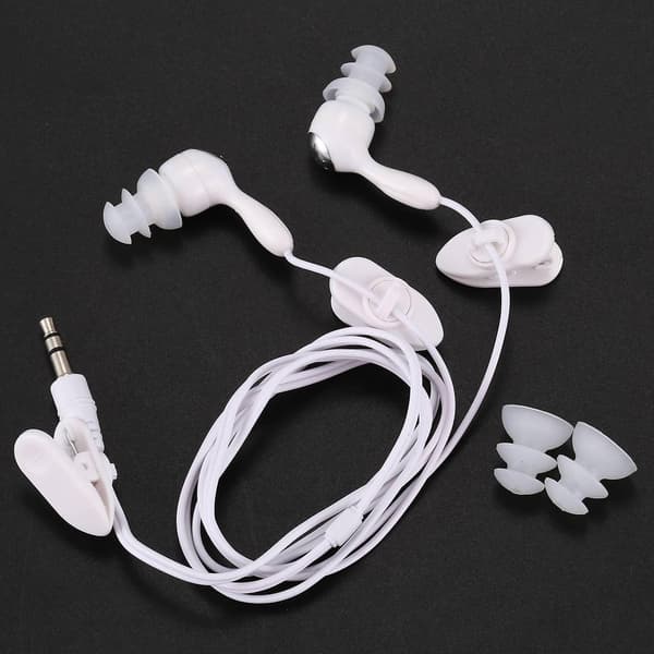 4x Vanntette In-ear Hodetelefoner for Mp3 Mp4 Undervanns Hvit