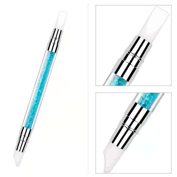 3-pack Nagelborstar - Silikonborste - Dubbelsidig Flerfärgad (FQ)
