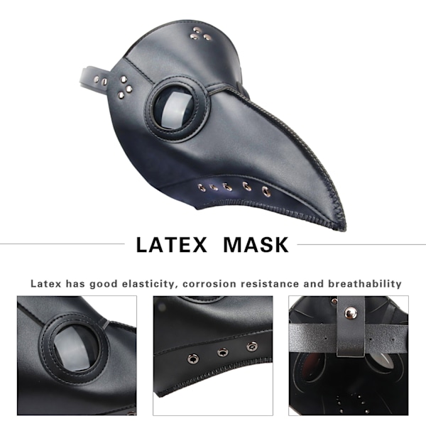 Halloween europeisk och amerikansk pestläkare mask cosplay