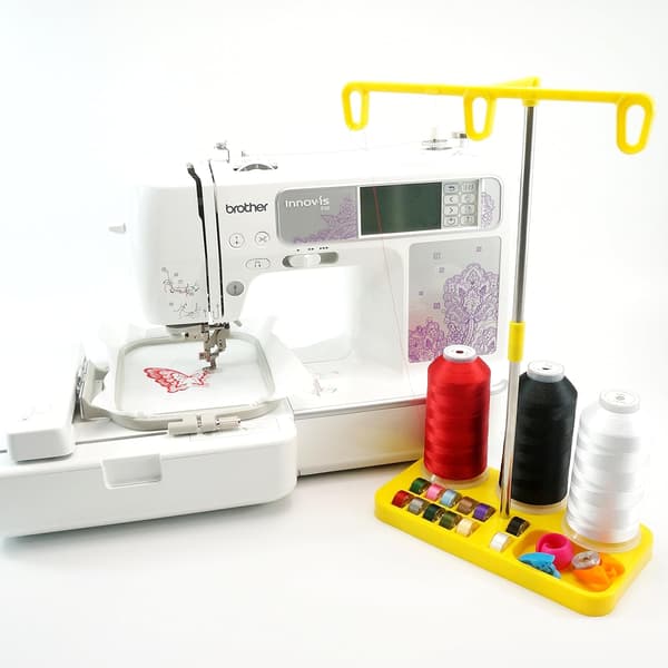 Gul - Lett trådholder - 3 trådholdere - for brodering, søm, quilting
