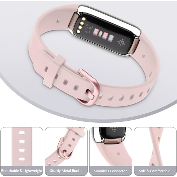 Fitbit Luxe-reimer - 4-pakning med myke silikonreimer
