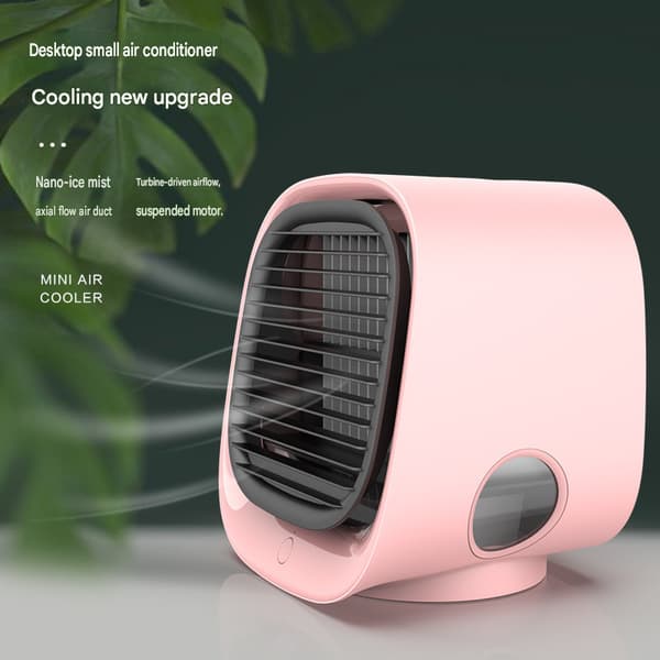 Moderne mini luftkøler USB AC / Ventilator Luftfugter pink