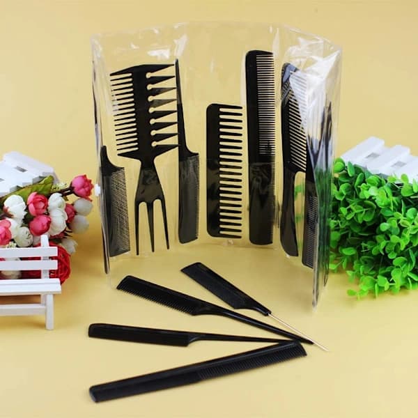 {xj}Styling Comb Set - 10 st Professionella Frisörkammar Kolfiber DXGHC