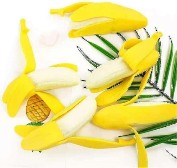 Stressreducerande leksaker, skalade bananer
