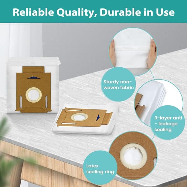 10-pack dammsugarpåsar, kompatibla med Ecovacs DEEBOT N8+ N8 Pro+ T8