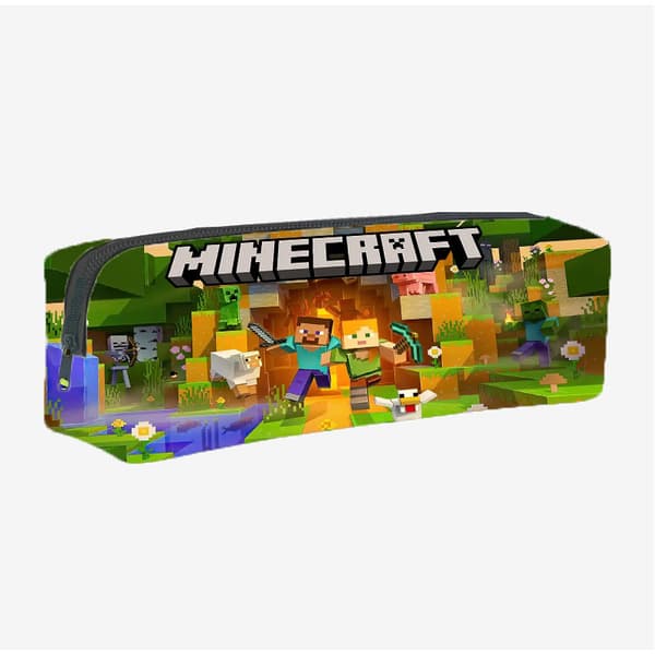 Ny Minecraft speltillbehör student skolväska stor kapacitet student dragkedja pennfodral pattern 6