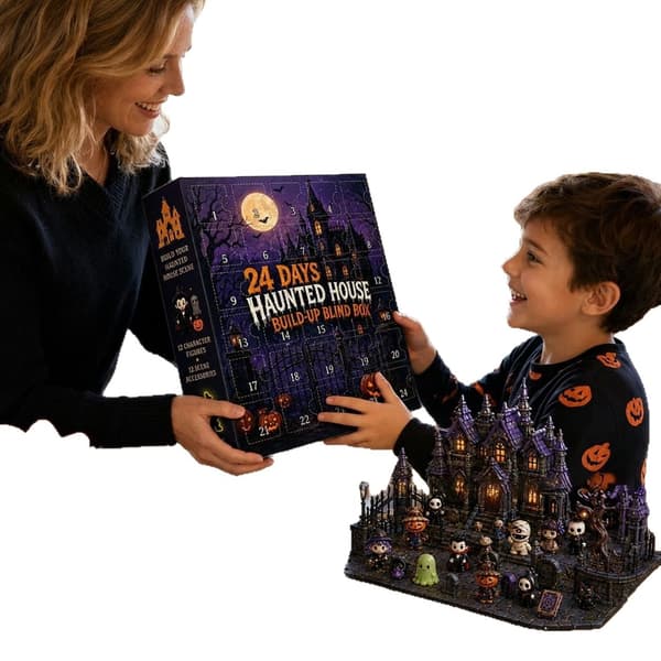 Halloween Countdown Calendar 2026, Acrylic Hanging Surprise Countdown Set, Spooky Holiday Decoration and Gift b (Flat style)