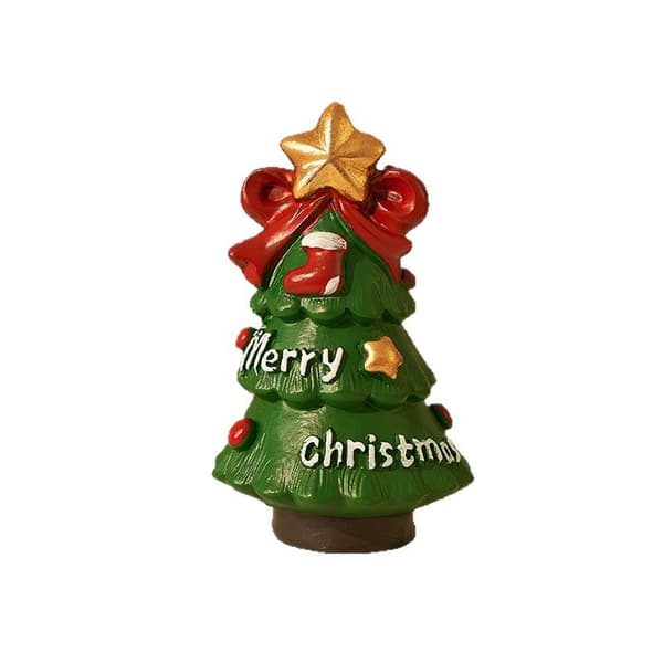 Julhartsfigurset med presentförpackning, tomte, snögubbe och renar som bordsdekoration för julklappar 4pcs