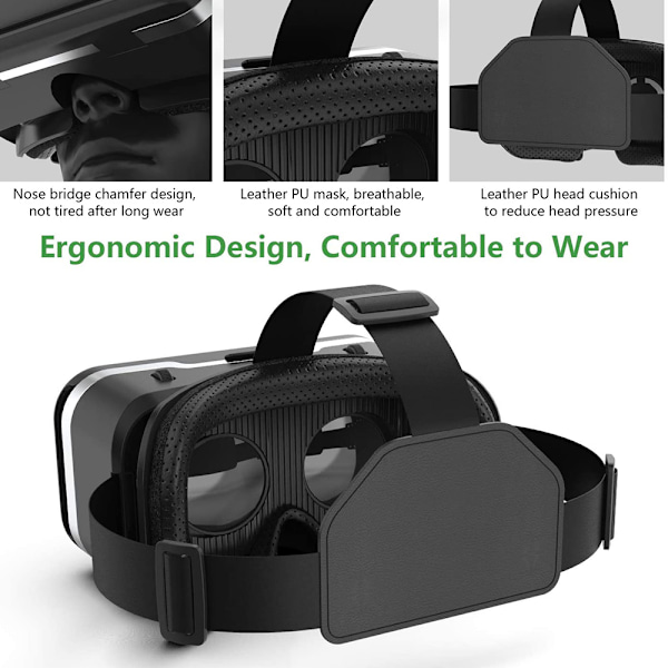 VR Briller Virtuell Virkelighet Briller Kompatible med IPhone &