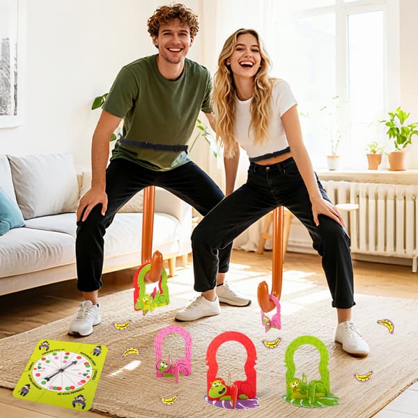 Monkey Tail Chase Selskapsspill, Interaktiv Familieutfordring for 2+ Spillere