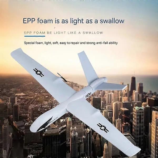 Z51 Predator RC Seilfly 2.4G 2CH Håndkastende Skumfly Med Lys Fast 660MM Vingespenn Fly Figher Leker For Gutter Barn Robotleker