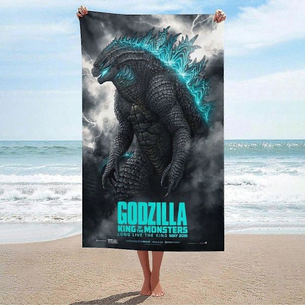 Godzilla 1-pack Supermjukt badlakan Mikrofibertyg Superabsorberande Anti-sand Strandhandduk för simning Maskintvättbar 132x81 cm #tj2t