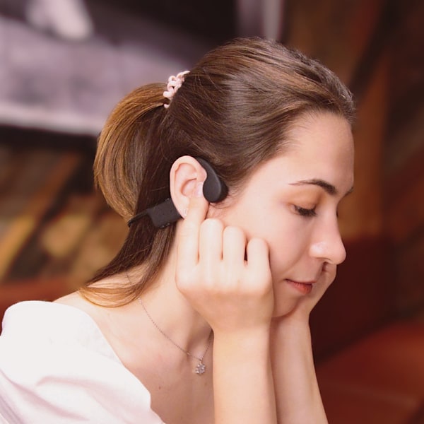 Hörlurar Bluetooth 5.4 trådlösa sportlurar inte i örat superlång batteritid Orange HS1
