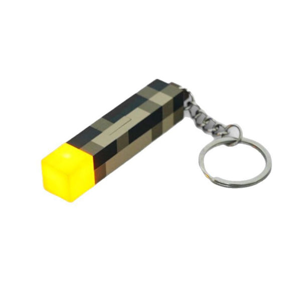 Mini World -taskulamppu avaimenperä Minecraft avaimenperä Minecraft taskulamppu avaimenperä Minecraft 【Boxed】Battery Torch Keychain