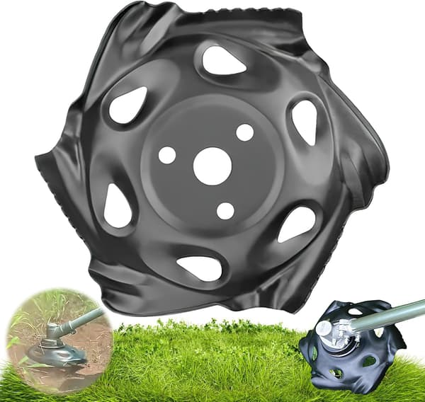 Kompatibelt Weed Eater-hode Darryy gresstrimmerhode universelt trimmerhode stålukeblad 254 x 235 mm trimmerhode for krattkutter