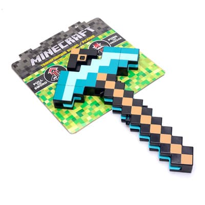 Minecraft leksaker creeper modell leksaker pil och båge deformerbar två-i-ett svärd utkast 3-in-1 tool kit
