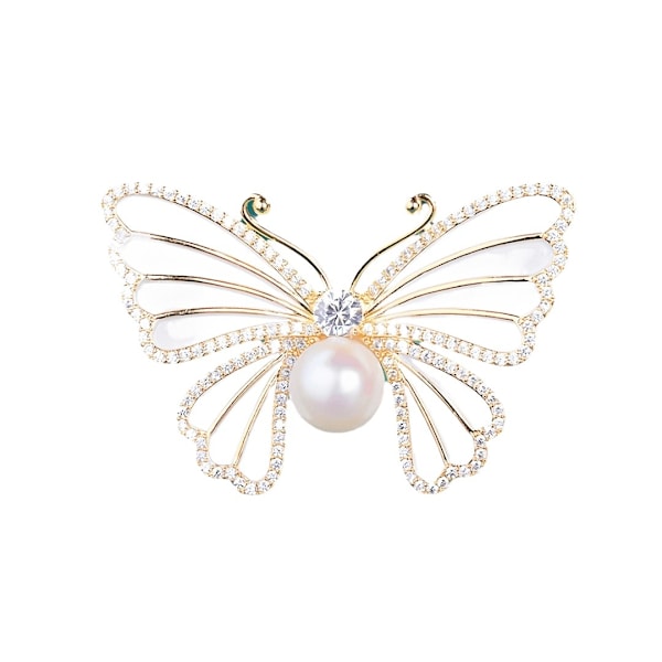 Sommerfugl Krystal Rhinestone Broche Nål til Kvinder Farverige Glitter Perle Nåle Hatte Tøj Kjole Tilbehør Smykker