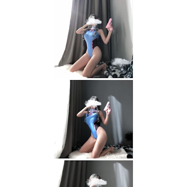 Kvinnors Sexig Anime Rollspelskostym (Blå), Kawaii Lingerie One