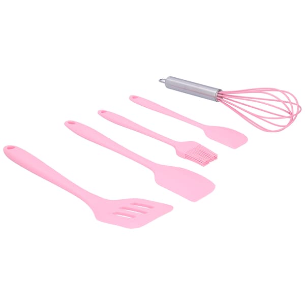 Silikonspatelset Bakskrapa Värmebeständig Visp Köksredskap (Rosa)