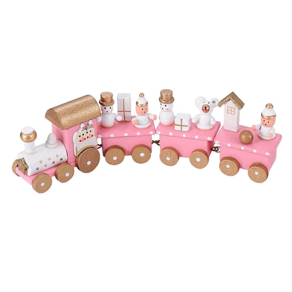 NUOBESTY 4-delt Tog Leke Jule Tema Tre Tog Skrivebord Mini Tog