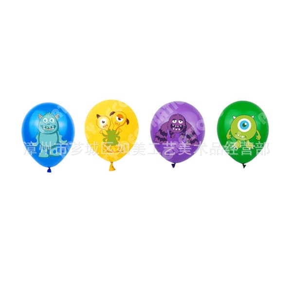 Monsters University Tema Bursdagsfest Dekorasjonssett, Vimpelbanner Kaketopper og Ballonger for Barnefeiring A