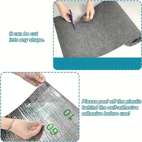 Selvklebende klorestativ for katt - DIY-beskyttelse mot kløring for møbler og vegger - Slitesterk teppebeskyttelse 200 x 40 cm mørkegrå