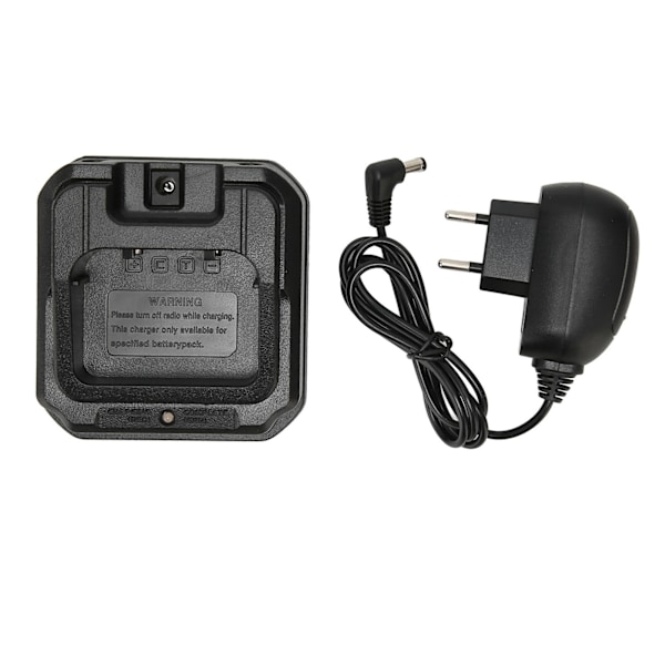 CHR 9700 Radio Batterioplader Base med Strømadapter til Baofeng BF 9700 BF A58 UV 5S UV 9R 100‑240V EU Stik
