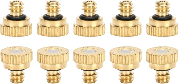 10 Messing Dyser for Dusjing 0.2mm Lavtrykk Vannkran Utendørs Sprayhode Dysesystem