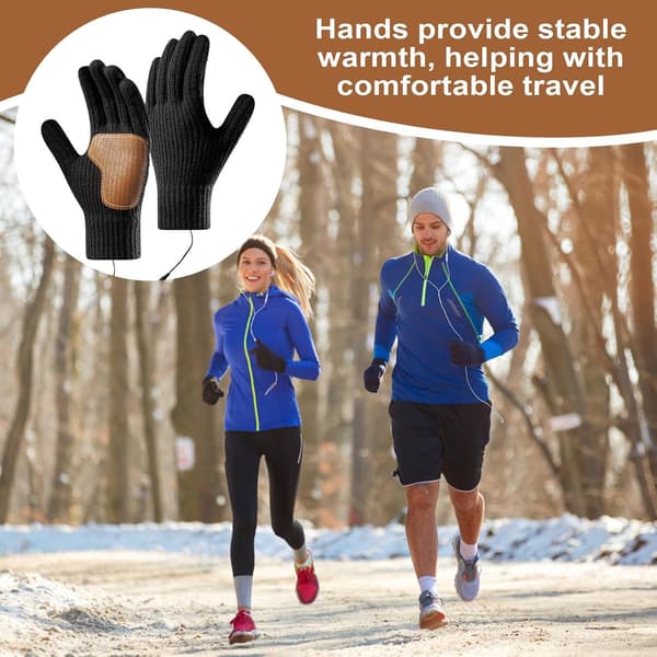USB Opvarmede Handsker Touchscreen-kompatible Unisex Vinter Sport Ski Løb Udendørs Aktiviteter Varme Termiske Vanter